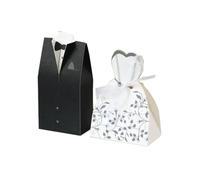 Boîtes À Bonbons For Mariée Et Marié, 20/30 Pièces, Boîte Cadeaux De Mariage, Sacs Sucrés Avec Ruban, Décoration, Souvenirs, Décor Fête(Style 5,20 Groom)