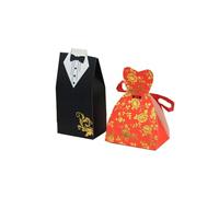 Boîtes À Bonbons For Mariée Et Marié, 20/30 Pièces, Boîte Cadeaux De Mariage, Sacs Sucrés Avec Ruban, Décoration, Souvenirs, Décor Fête(Style 7,10 Bride 10 Groom)