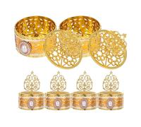 Boîtes à Bonbons Orientales 6 Pièces en Pp pour Mariage | Motifs Dentelle Élégants, Rangement Multifonction, pour Aïd et Ramadan, Usage Fête Anniversaire