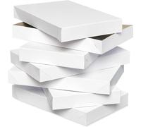 Boîtes À Chemises Blanches Avec Couvercles Pour Noël Et Toutes Les Fêtes (6 Boîtes, 37,5 X 24,1 Cm)