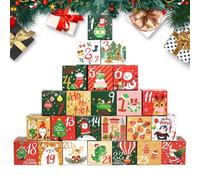 Boîtes à chiffres de Noël pour - Décoration de Noël | Boîtes en carton de 24 jours à remplir pour enfants, filles, adolescentes, amis et sœurs