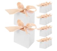 Boîtes à Dragées avec Ruban, Petites Présents Fête | Style Européen Minimaliste, pour Desserts et Petits Souvenirs, Finition Blanche, Usage Célébrations et Bridal Shower