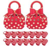 Boîtes à Dragées Mariage 50 Pcs en Papier Rouge, Format Paquet Élégant | Décor Nœud Papillon, Usage Fêtes et Occasions Spéciales, Coffrets Présents pour Bonbons ou Bijoux