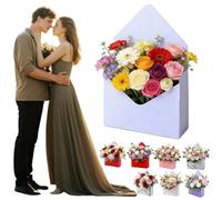 Boîtes à enveloppes rouges pour Saint-Valentin, boîte cadeau romantique, bouquet de fleurs, boîte en papier pliable, sac fourre-tout rectangulaire pour la fête des mères, les anniversaires, les