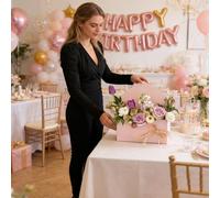 Boîtes à fleurs pour compositions | enveloppe cadeau bouquet pliable avec poignée - 5 pièces boîte à enveloppe pour bouquet de fleurs, pour femmes, amies, amant, fête, anniversaire, saint réunions