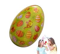 Boîtes à friandises de Pâques | Boîte en étain en forme d'œuf de Pâques | Pots décoratifs de vacances en métal, boîtes à goûter de festival avec couvercles pour chocolat, biscuits, bonbons, thé