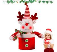 Boîtes à goûter de fête : boîtes à biscuits de Noël, boîte à collations avec couvercle décoratif | Adorables récipients pour friandises de Noël de 25 x 20 cm avec couvercle, petits et élégants c