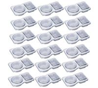 Boîtes à goûter étanches - 30 verres à deux compartiments - Réutilisables - Réutilisables - Avec couvercles - Petits séparateurs d'assaisonnement