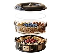 Boîtes à goûter rotatives, boîtes de rangement à large ouverture, organiseur empilable, design facile d'accès, solution de tri des aliments pour un confort quotidien, accessoire de cuisine pratique