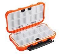 Boîtes à leurres de pêche, boîte Rangement Portable étanche en Plastique for, Mini-boîte Utilitaire, Petite(Orange Size S)