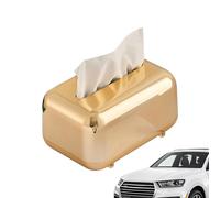 Boîtes à mouchoirs dorées - Support décoratif doré, organisateur de luxe, design élégant | Accessoire de rangement de mouchoirs pour salle de bain, chambre, bureau, salle de séjour, buanderie