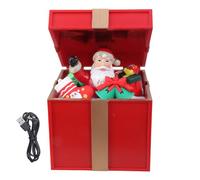 Boîtes à musique de Noël éclairées intégrées dans les chants de Noël Construction PC Deux blocs d'alimentation pour chambre à coucher Bureau Décoration Boîtes à musique de Noël avec lumière LED