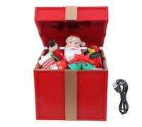 Boîtes à musique de Noël lumineuses avec mélodies festives réutilisables en plastique PC alimentées par piles USB Multifonctions Décoration musicale de Noël