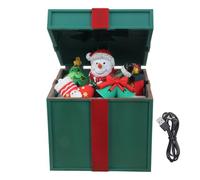 Boîtes à musique lumineuses de Noël intégrées dans les chants de Noël Construction PC Deux blocs d'alimentation pour chambre à coucher Bureau Décoration de Noël sûre