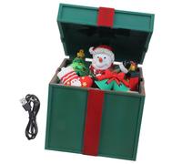 Boîtes à musique lumineuses de Noël intégrées dans les chants de Noël Construction PC Deux blocs d'alimentation pour chambre à coucher Bureau Décoration romantique Ambiants de Noël Lumière