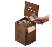 Boîtes À Offrandes D'Église | Modèle Mural En Bois Verrouillable,Boîte De Collecte Caritative Pour Prières - pour collectes de fonds, charité, cultes, célébrations, rassemblements, offices et services