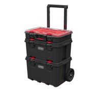 KETER 250927 Stack n Roll Boîte à outils vide noir