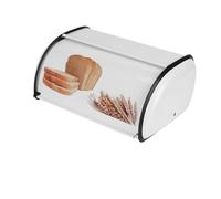 Boîtes à Pain Boîte à pain en acier inoxydable, porte-pain de grande capacité, conteneur rangement cuisine, boîte du(White)