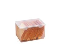 Boîtes à Pain Boîte de rangement en plastique transparente for réfrigérateur, boîte pain grillé, cuisson domestique et gâteaux, scellage(Transparent A)