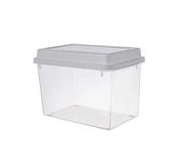Boîtes à Pain Conteneur de stockage en plastique, boîte rangement pain grillé, bac à légumes cuisine avec couvercle, outil d'organisation(Clear)