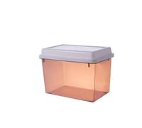 Boîtes à Pain Conteneur de stockage en plastique, boîte rangement pain grillé, bac à légumes cuisine avec couvercle, outil d'organisation(Khaki)