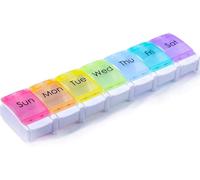 Boîtes À Pilules Organisateur Hebdomadaire De Boîte De Rangement Portable 7 Jours Pour Contenir Des Vitamines,De L'huile De Foie De Morue Des Suppléments Et Des Médicaments Pour Les Voyages
