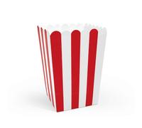 Boîtes à pop-corn, Mix, 7x7x12,5cm (1 paquet / 6 pcs.)