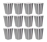 Boîtes à Popcorn en Papier Noir 12 Pcs pour Fête et Cinéma