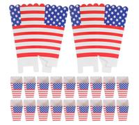 Boîtes à Popcorn Fête Américaine 36 Pièces en Papier, Pliables Jetables | Décor Patriotique Thème Drapeau Américain, Faciles à Porter, pour Célébrations du 4 Juillet et Grands Événements