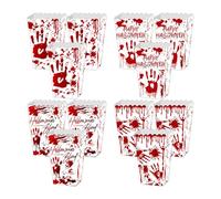 Boîtes à Popcorn Halloween,12 pièces boîtes à Bonbons et Pop-Corn - Conteneur pour Snacks, Bonbons et Biscuits pour la Soirée Cinéma, la Fête d'halloween, Les Garçons Les