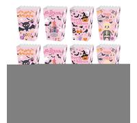 Boîtes à Popcorn Halloween - Boîtes de Pop-Corn pour Cadeaux de Fête 12 Pièces,Conteneur pour Snacks, Bonbons et Biscuits pour la Soirée Cinéma, la Fête d'halloween, Les Garçons et Les