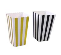 Boîtes à Popcorn Rayées en Papier, 24 Pièces par Lot