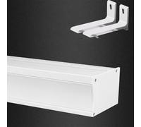 Boîtes à rideaux de fenêtre à double rail, séparateurs de pièce, rail de douche, boîte à rideaux 3 en 1 en alliage d'aluminium, rail à déflecteurs, design minimaliste et anti-poussière, ensemble de