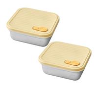 Boîtes a Sandwich Réutilisables en Acier Inoxydable,2 Pièces Boîte a Déjeuner Amovible de 650 Ml,avec Couvercles Anti-fuite,pour Sandwichs,Collations et Fruits