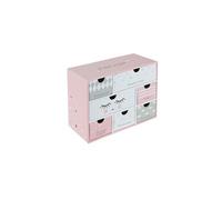 Easydistri Boîtes à Souvenirs Bébé 7 Tiroirs - Rose