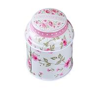 Boîtes à thé, style rétro, en métal, pour la maison, la cuisine, le thé, les bonbons, les pièces de sucre, le riz, blanc, rose, portable, utile et tendance