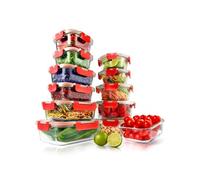 Boîtes Alimentaires avec Couvercles - Nutrichef - ensemble de 12 - Rouge Rouge G