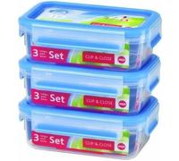 Boîtes alimentaires - EMSA - 508570 - Lot de 3 - 0,55 L - Hermétiques - Empilables