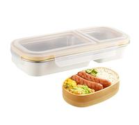 Boîtes Alimentaires En Acier Inoxydable - Conteneur De Snack Divisé,Rangement Alimentaire En Métal Avec Couvercle | Pour Ados Adultes École Bureau Prépa Repas Voyage Frigo Garde-Manger Camping