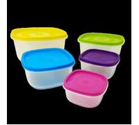 Boîtes Alimentaires Hermétiques - SIROCO - Lot de 5 - Sans BPA - Empilables - Anti-fuite