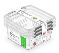 Boîtes Alimentaires Médicaments Avec Couvercle Antibactérien Hermetic Set 3X 0,85 L