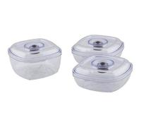 Boîtes alimentaires pour appareil de mise sous vide - H.Koenig BX24 - Lot de 3 - 2x1L + 1x2L
