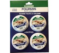 Boîtes Appâts Anti Fourmis Ecogène 10 Grammes - Lot de 4
