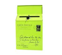 Boîtes Aux Lettres Boîte à suggestions en Fer aux Lettres Murale de Style Rustique avec Verrouillage sécurisé et Vibrant for Le Lieu Travail(Green B)