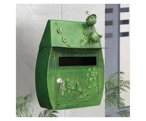 Boîtes Aux Lettres Boîte aux Lettres extérieure en Fer Pastorale Vintage verrouillable à Fixation Murale, boîte clés, étanche la Pluie for décoration de Jardin extérieur(Green)