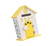 Boîtes Aux Lettres Boîte aux Lettres Murale en Bois for Jardin, décoration de café, Rustique, 22 x 12 32 cm, boîte Collecte, à suggestions extérieure Robuste(Yellow)