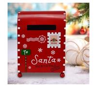 Boîtes aux lettres de Noël, boîte aux lettres de Noël, message de livraison, ornements en fer, décoration créative pour extérieur, jardin, ferme, décorations pour la maison et le bureau
