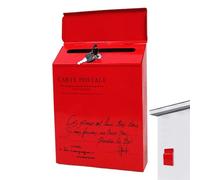 Boîtes aux lettres murales pour extérieur - Boîte aux lettres rustique étanche et verrouillable - Porte en métal avec clé | Pour extérieur, jardin, maison, cour, décoration de ferme