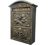 Boîtes aux lettres murales vintage | Boîte aux lettres d'extérieur verrouillable pour style rétro | Boîte aux lettres verticale à fixer au mur sur la maison ou le bureau