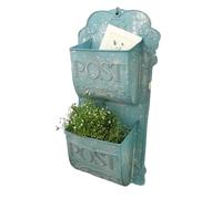 Boîtes aux lettres pour l'extérieur de la maison, support mural vintage en métal, boîtes aux lettres exquises, charme nostalgique de style antique, décoration d'intérieur, jardin, 15,2 x 7,6 x 43,2 cm